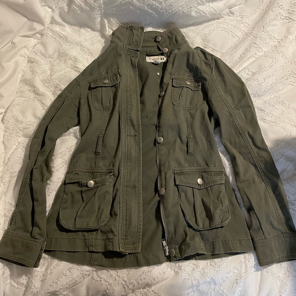 Forever 21 army green jacket